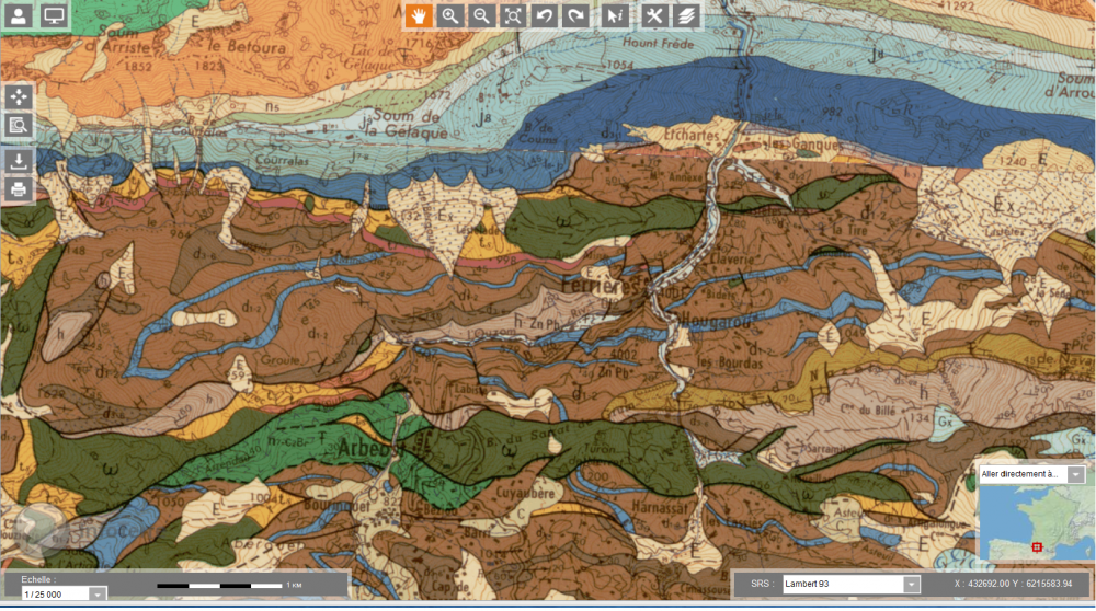 ARBEOST, FERRIERES, PIC DE NAVAILLO CARTE GEOLOGIQUE.png